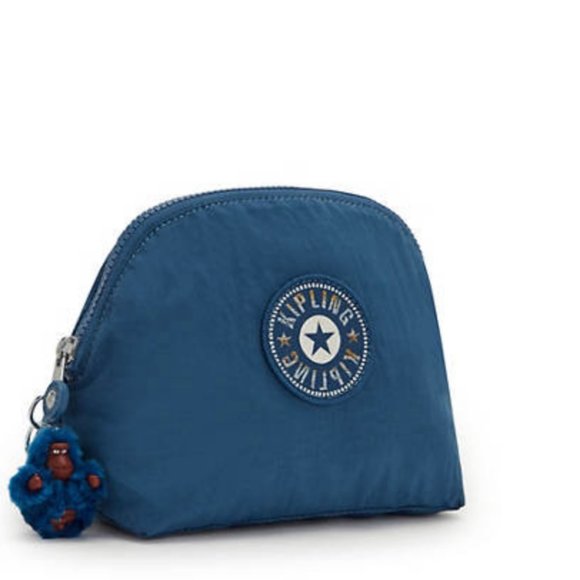 Kipling Zadok Night Teal Tonal Cosmetic Pencil Case Pouch Bag Accessory nwt - Picture 2 of 15